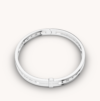 [Lucky Star]ZERO 1 SPIRAL LOGO SILVER BRACELET