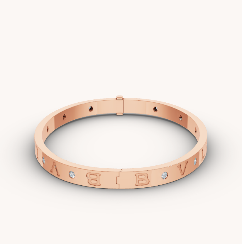 [Lucky Star]ZERO 1 PINK GOLD 12 DIAMONDS BRACELET