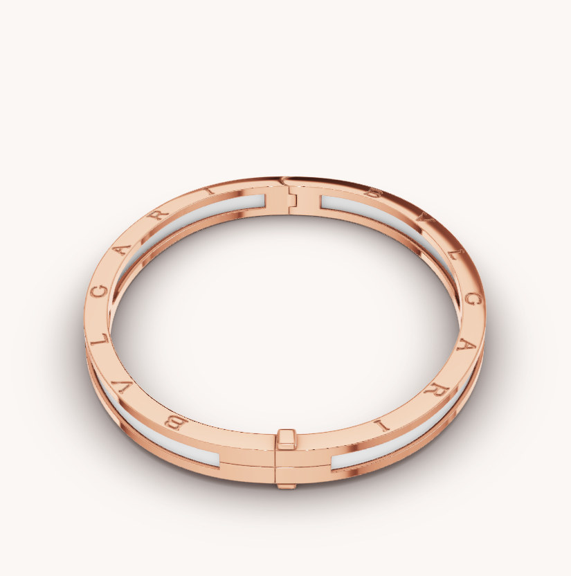 [Lucky Star]ZERO 1 PINK GOLD WITH WHITE CERAMIC BRACELET