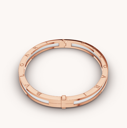 [Lucky Star]ZERO 1 PINK GOLD WITH WHITE CERAMIC BRACELET