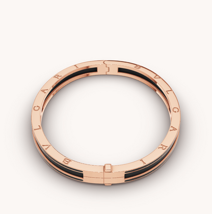 [Lucky Star]ZERO 1 PINK GOLD WITH MATTE BLACK CERAMIC BRACELET