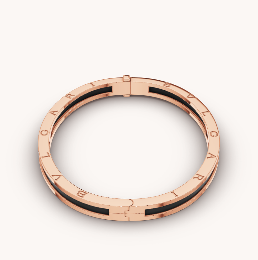 [Lucky Star]ZERO 1 PINK GOLD WITH BLACK CERAMIC BRACELET