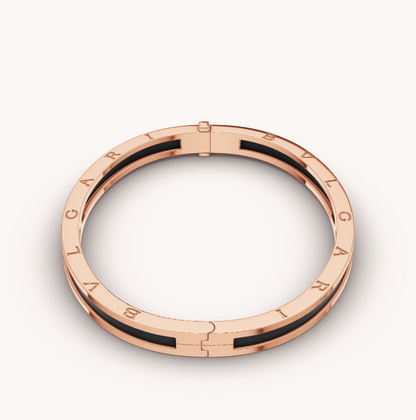 [Lucky Star]ZERO 1 PINK GOLD WITH BLACK CERAMIC BRACELET