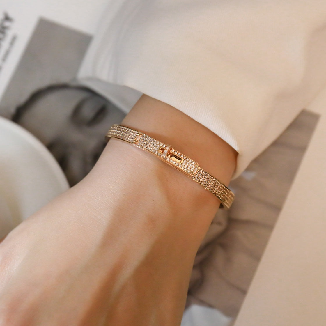 [Lucky Star]KELLY BRACELET DIAMOND PAVED