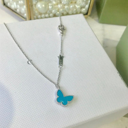 [Lucky Star]BUTTERFLY TURQUOISE BUTTERFLY BRACELET SILVER