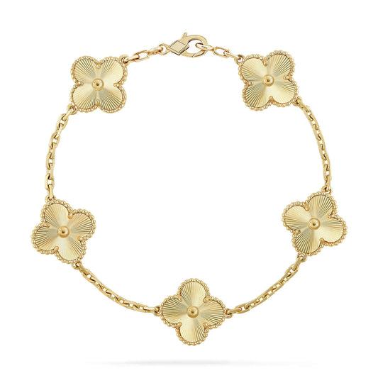 [Lucky Star]CLOVER 5 FLOWERS LASER BRACELET