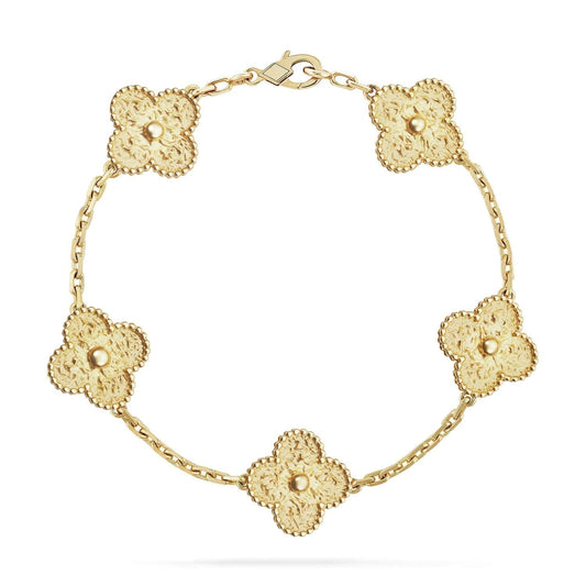 [Lucky Star]CLOVER 5 MOTIFS BRONZING BRACELET