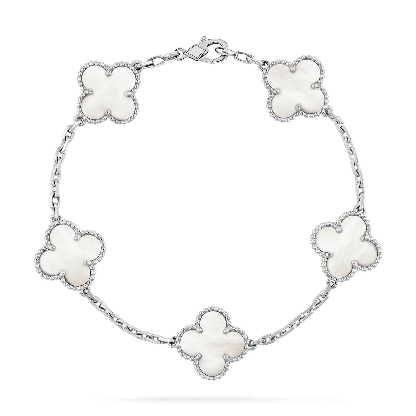 [Lucky Star]CLOVER SILVER MOP 5 MOTIF BRACELET