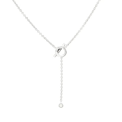 [Lucky Star]FINESSE SILVER DIAMOND NECKLACE