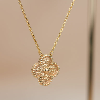 [Lucky Star]CLOVER 15MM  BRONZING NECKLACE