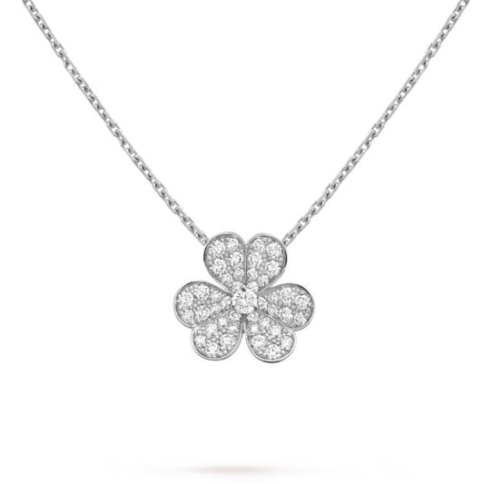 [Lucky Star]CLOVER DIAMOND NECKLACE SILVER