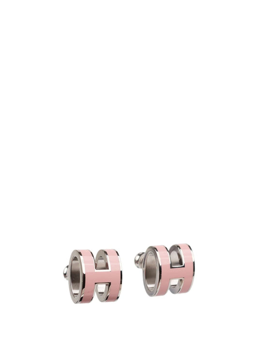 [Lucky Star]MINI POP H SILVER EARRINGS PINK