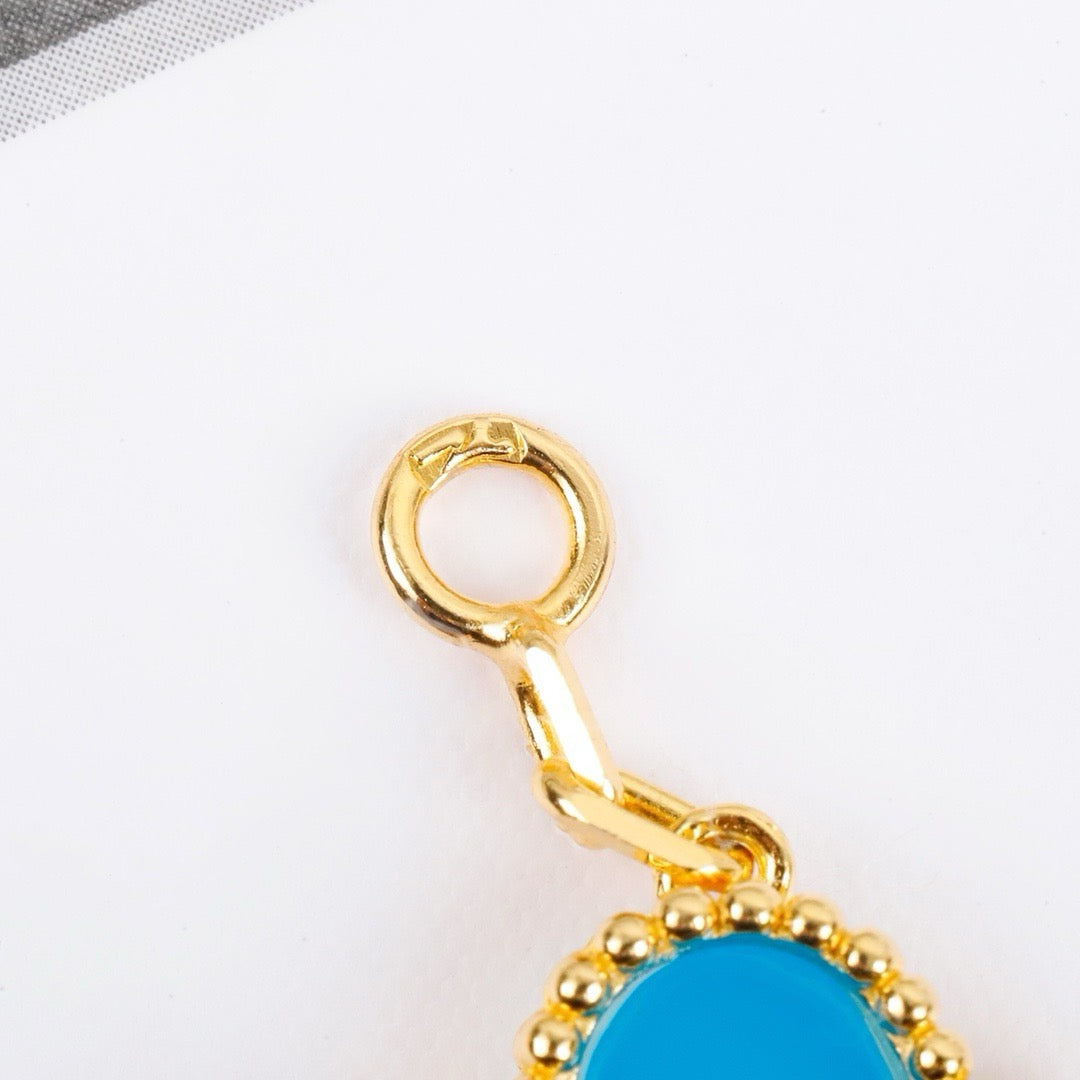 [Lucky Star]CLOVER 5 MOTIFS TURQUOISE BRACELET