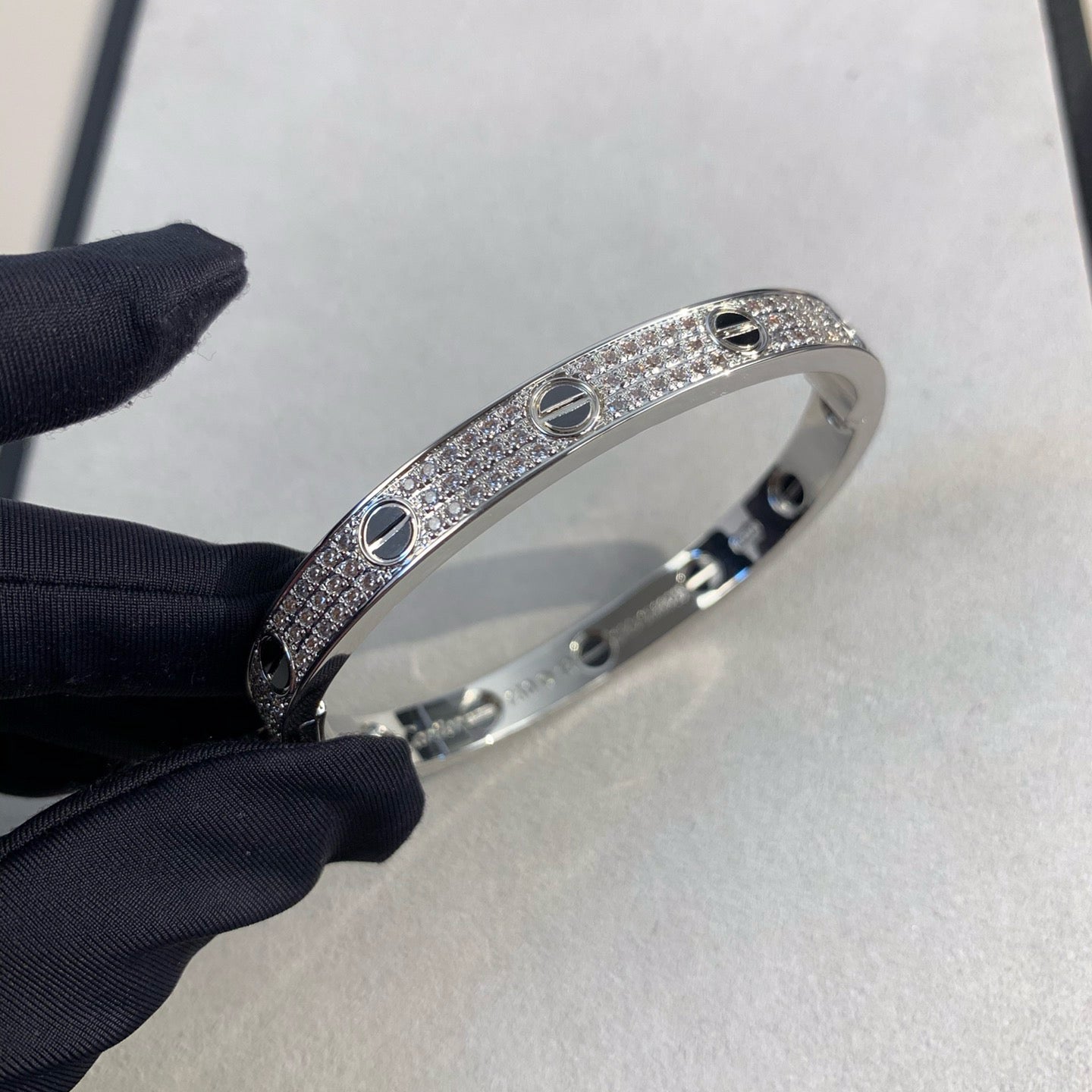 [Lucky Star]LOVE BRACELET 6.1MM DIAMOND-PAVED CERAMIC