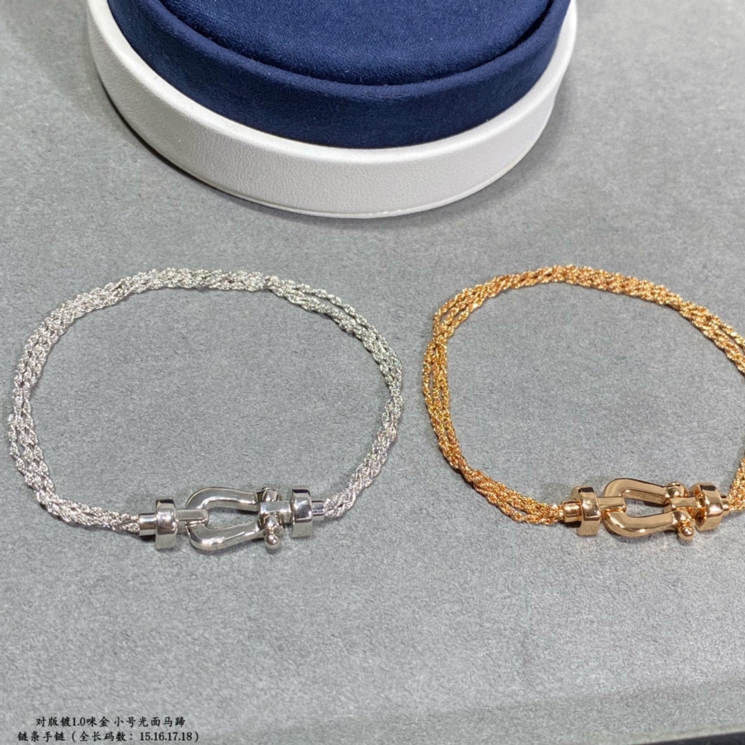 [Lucky Star]FORCE SMALL HORSESHOE  DIAMOND CHAIN ROPE BRACELET