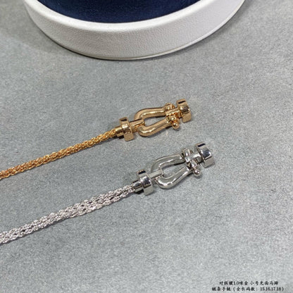 [Lucky Star]FORCE SMALL HORSESHOE  DIAMOND CHAIN ROPE BRACELET
