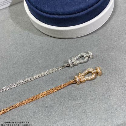 [Lucky Star]FORCE SMALL HORSESHOE  DIAMOND CHAIN ROPE BRACELET