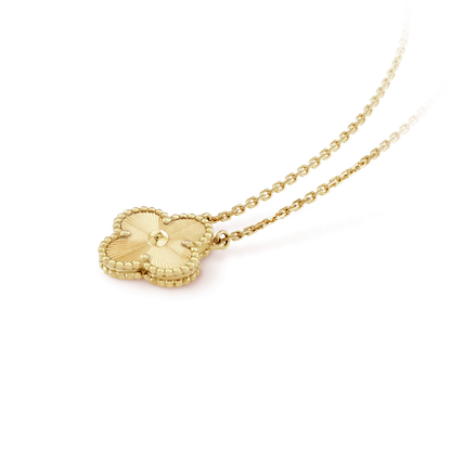 [Lucky Star]CLOVER 15MM LASER NECKLACE