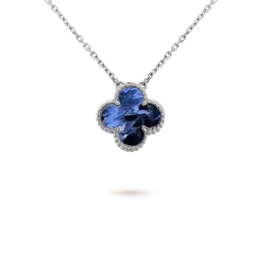 [Lucky Star]CLOVER 15MM PIETERSITE NECKLACE SILVER