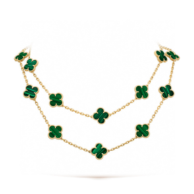 [Lucky Star]CLOVER 20 MOTIFS MALACHITE GOLD
