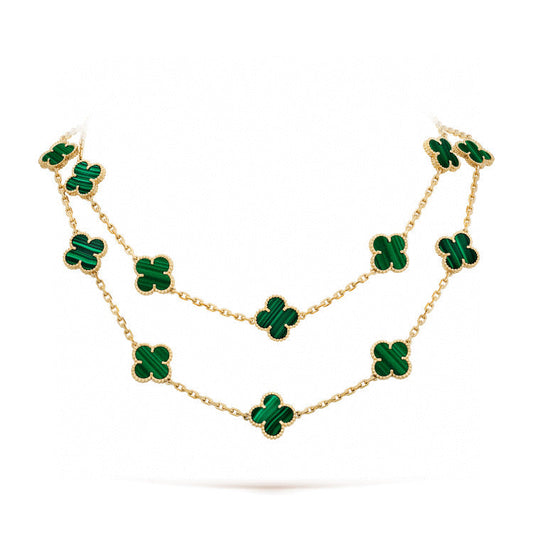 [Lucky Star]CLOVER 20 MOTIFS MALACHITE GOLD