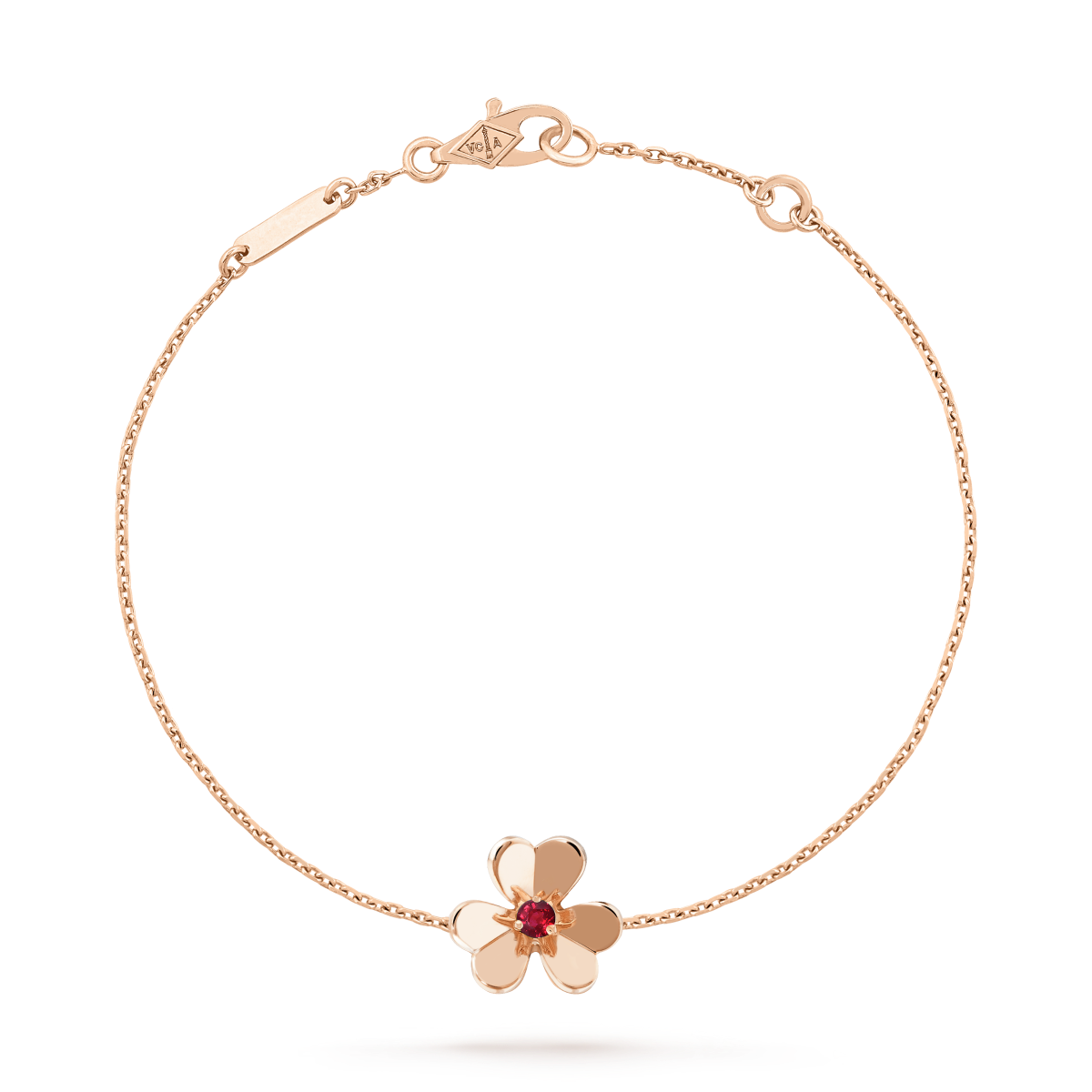 [Lucky Star]FRIVOLE GOLD FLOWER PINK MALACHITE BRACELET