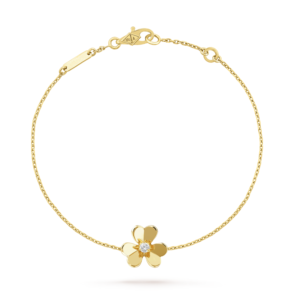[Lucky Star]FRIVOLE GOLD FLOWER PINK MALACHITE BRACELET