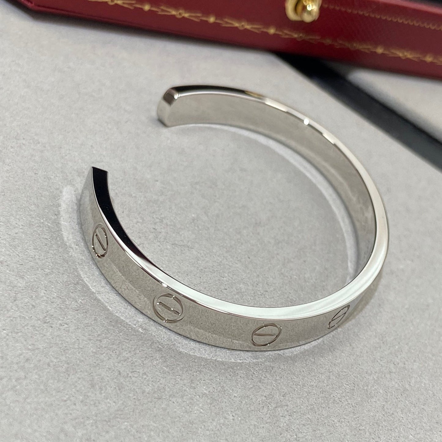 [Lucky Star]LOVE BRACELET 6.1MM 1 DIAMOND OPEN CUFF