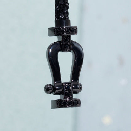 [Lucky Star]FORCE LARGE SERIES HORSESHOE BLACK SAMURAI BRACELET