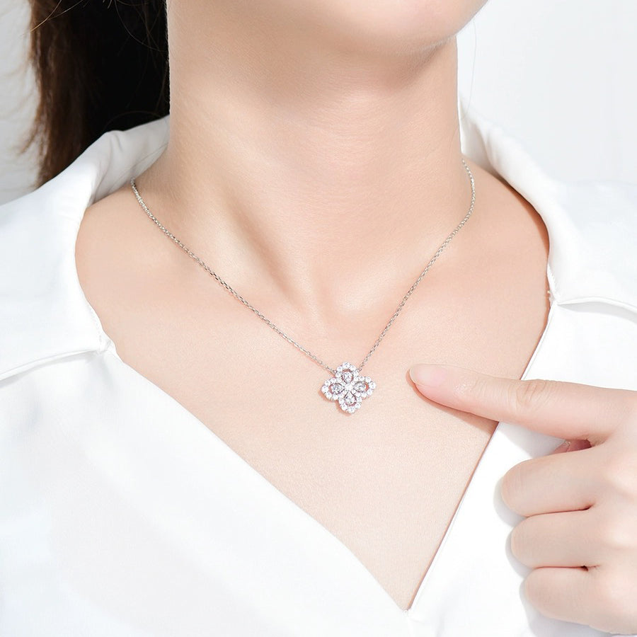 [Lucky Star]LOOP NECKLACE FULL MOTIF DIAMOND 16MM MULTIPLE COLORS