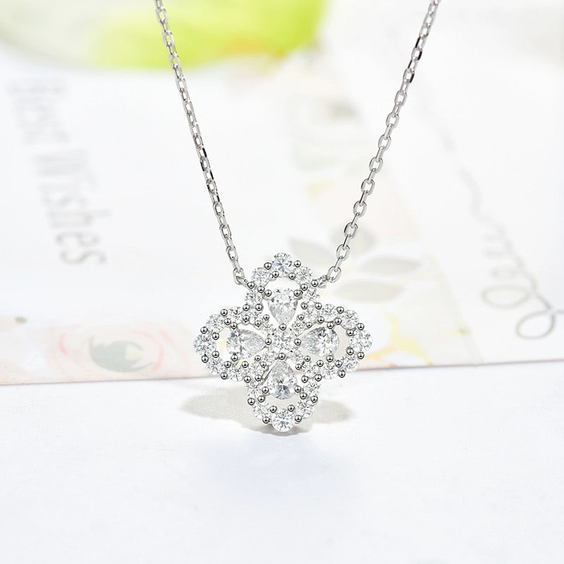 [Lucky Star]LOOP NECKLACE FULL MOTIF DIAMOND 16MM MULTIPLE COLORS