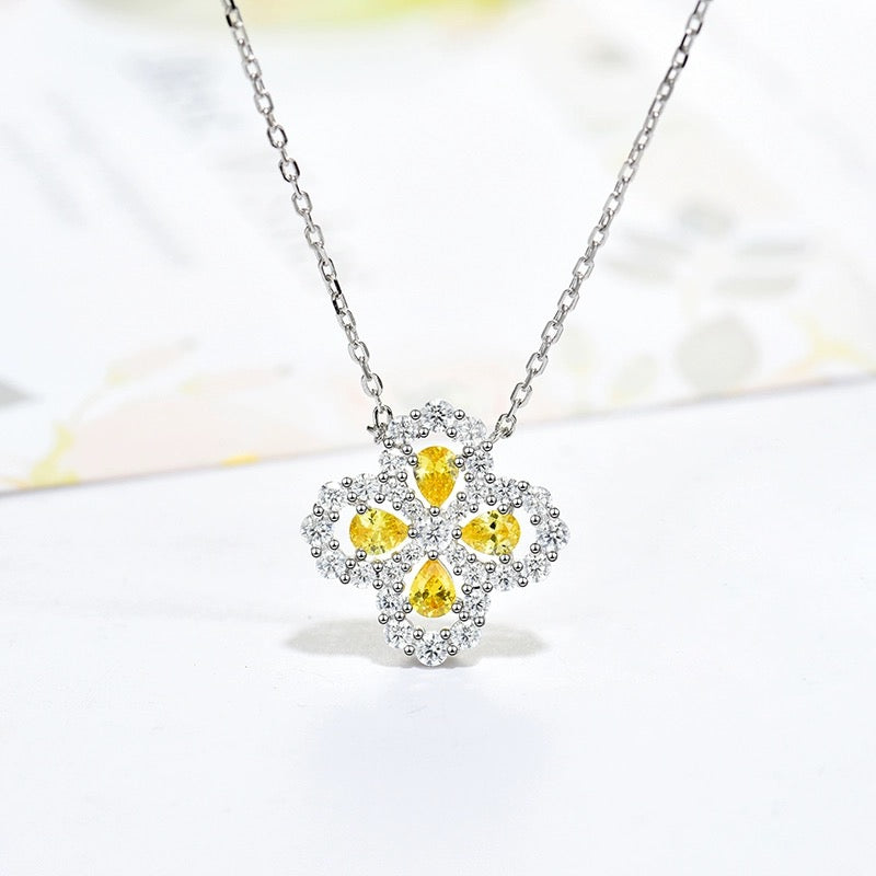 [Lucky Star]LOOP NECKLACE FULL MOTIF DIAMOND 16MM MULTIPLE COLORS