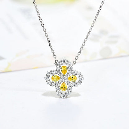 [Lucky Star]LOOP NECKLACE FULL MOTIF DIAMOND 16MM MULTIPLE COLORS