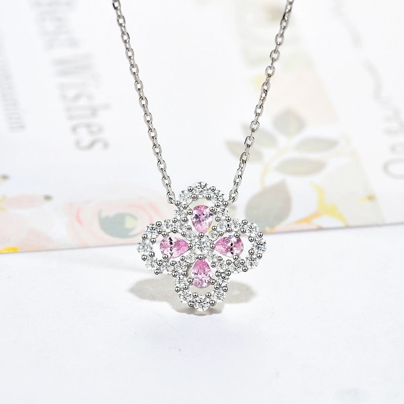[Lucky Star]LOOP NECKLACE FULL MOTIF DIAMOND 16MM MULTIPLE COLORS