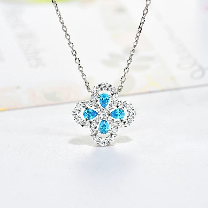 [Lucky Star]LOOP NECKLACE FULL MOTIF DIAMOND 16MM MULTIPLE COLORS