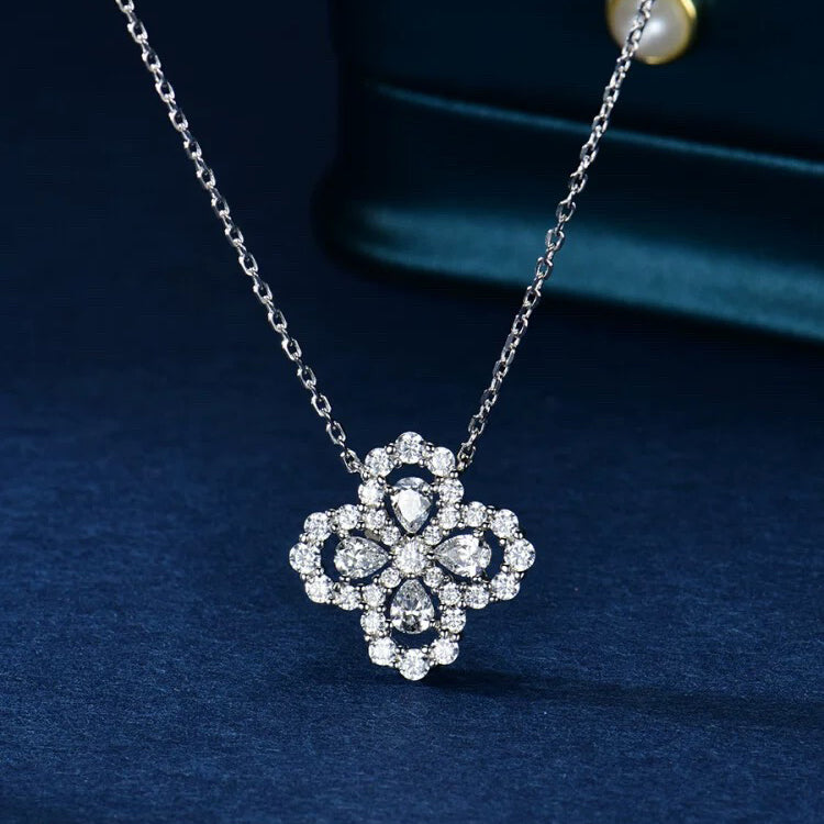 [Lucky Star]LOOP NECKLACE FULL MOTIF DIAMOND 16MM MULTIPLE COLORS