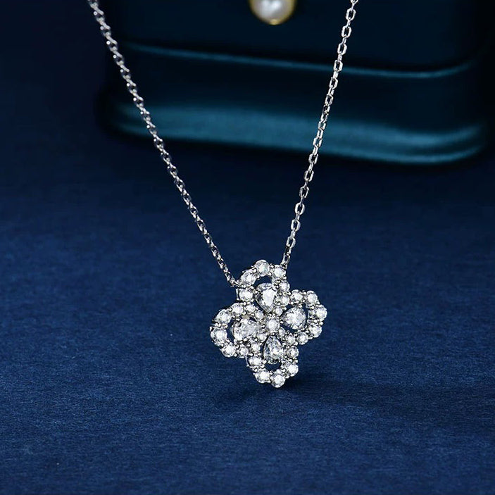 [Lucky Star]LOOP NECKLACE FULL MOTIF DIAMOND 16MM MULTIPLE COLORS