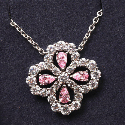 [Lucky Star]LOOP NECKLACE FULL MOTIF DIAMOND 16MM MULTIPLE COLORS