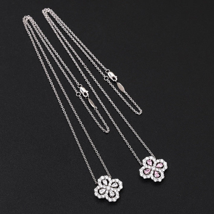 [Lucky Star]LOOP NECKLACE FULL MOTIF DIAMOND 16MM MULTIPLE COLORS
