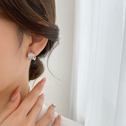 [Lucky Star]ZERO 1 DIAMOND PAVED EARRINGS