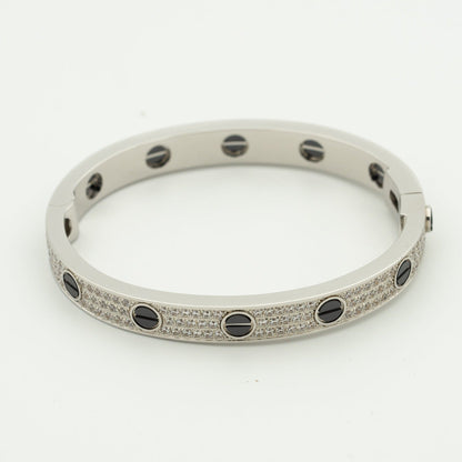 [Lucky Star]LOVE BRACELET 6.1MM DIAMOND-PAVED CERAMIC