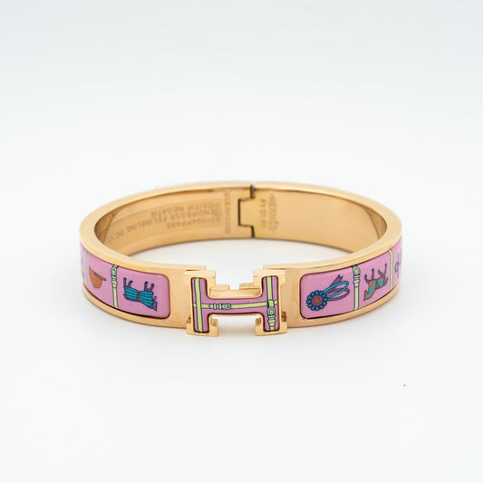 [Lucky Star]H PINK GOLD BRACELET PINK CERAMIC