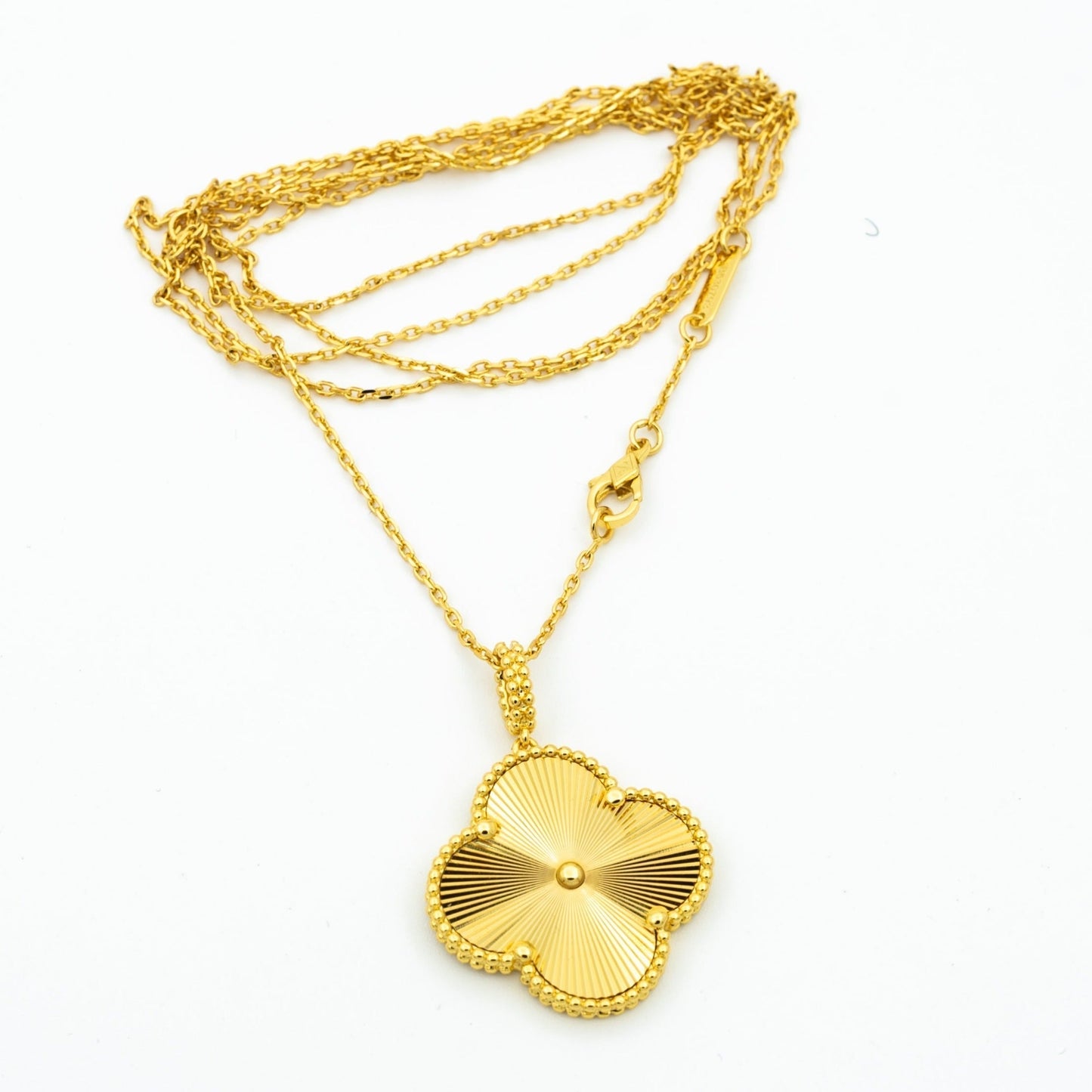 [Lucky Star]CLOVER 25MM PEDANT NECKLACE GOLD