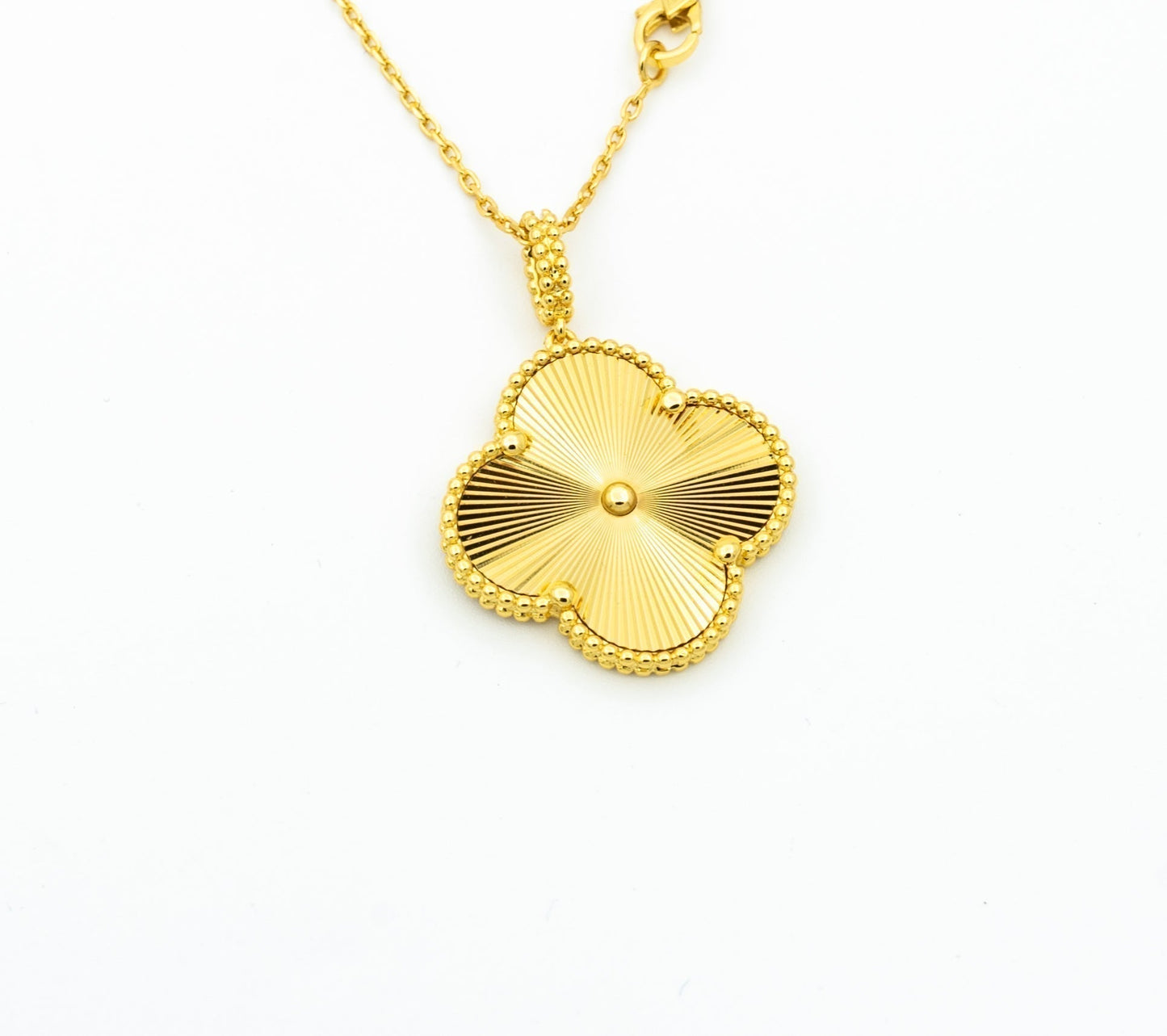 [Lucky Star]CLOVER 25MM PEDANT NECKLACE GOLD