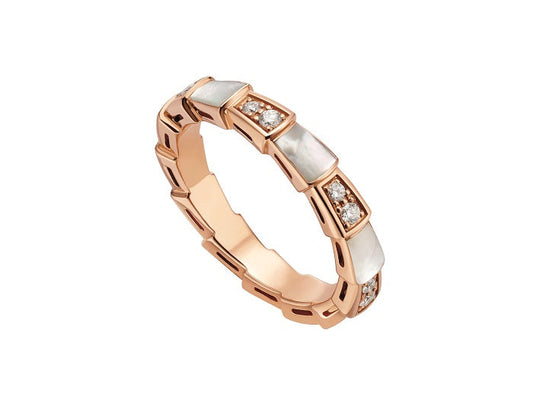 [Lucky Star]SERPENTI RING PINK GOLD DIAMOND MOP 3MM