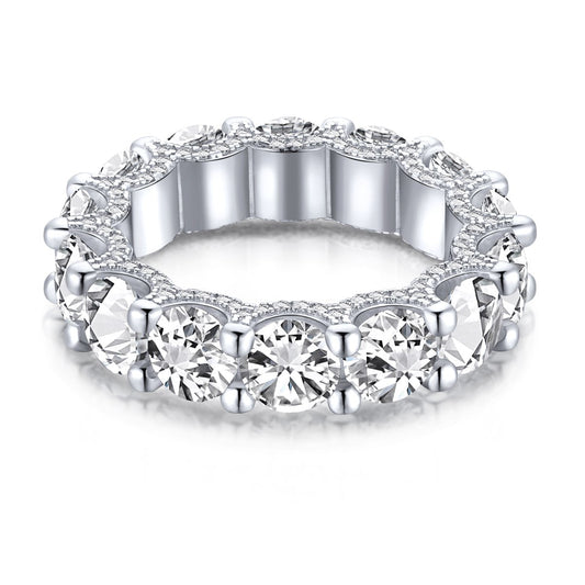 [Lucky Star]Gorgeous Round Cut Tennis Ring