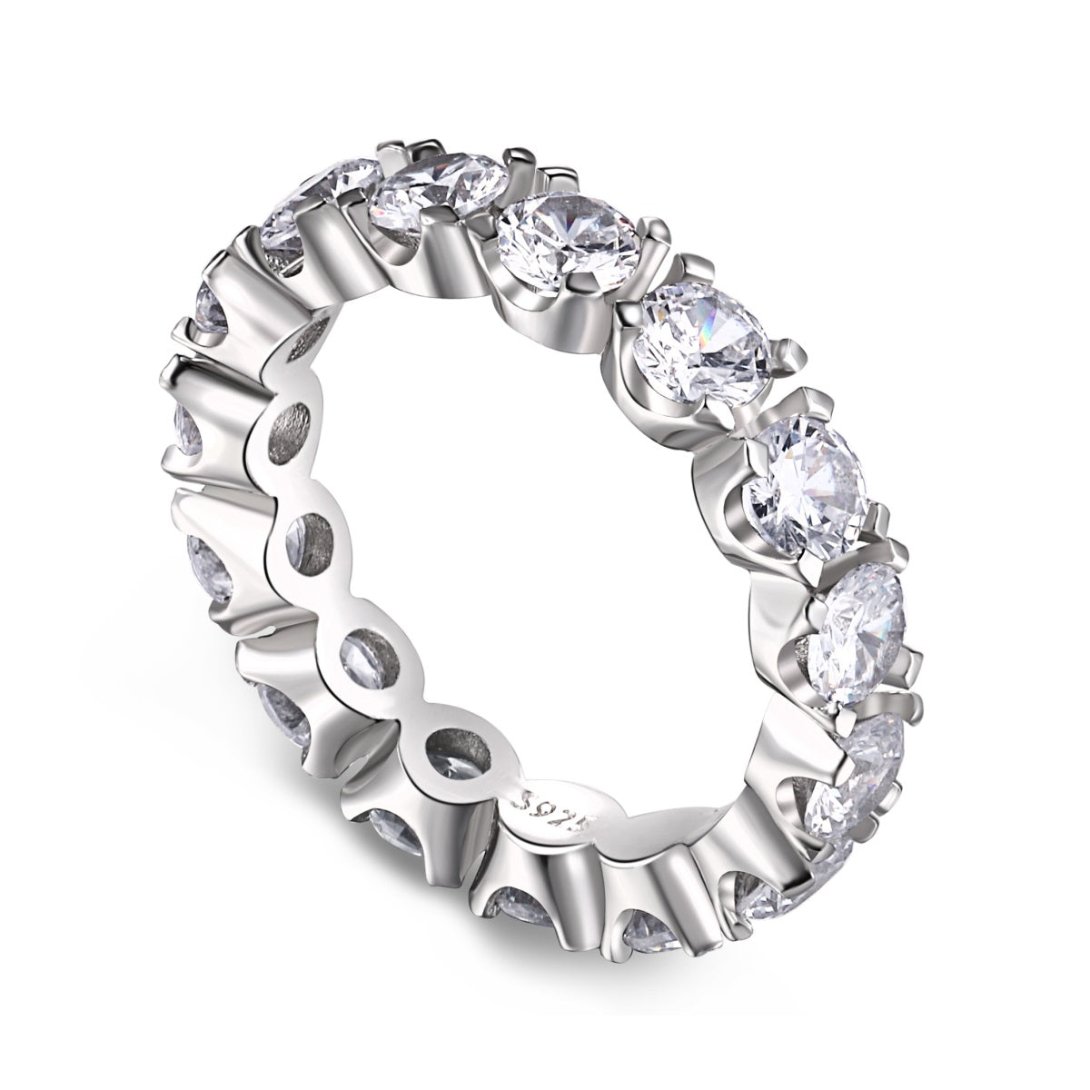 [Lucky Star]Eternity Round Cut Tennis Ring