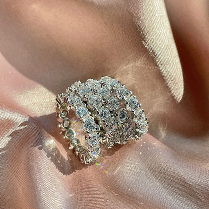 [Lucky Star]Eternity Round Cut Tennis Ring