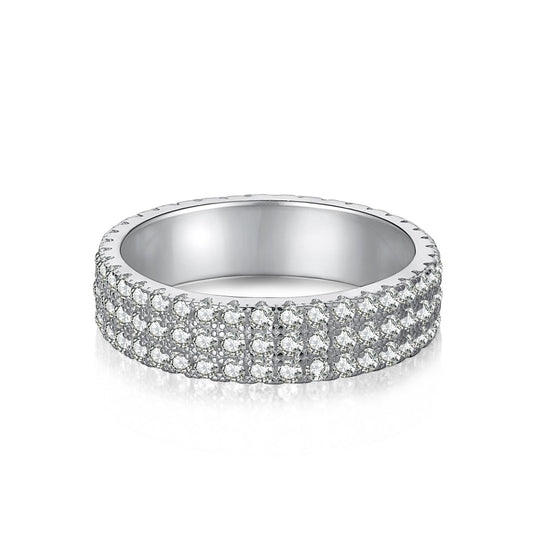 [Lucky Star]Dainty Round Cut Tennis Ring