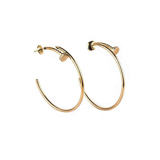 [Lucky Star]JUSTE EARRINGS GOLD DIAMONDS 1.8MM